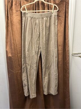 Refuge Wide-Leg Elastic Waist Corduroy Pants